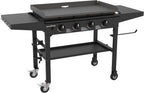 Blackstone 1554 36” Omnivore Griddle with Folding Side Shelves  Powder Coated Steel  Black