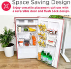 Frigidaire EFR376 Retro Bar Fridge Refrigerator with Side Bottle Opener, 3.2 cu. Ft, Pink/Coral