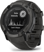 Garmin Instinct 2X Solar  Rugged GPS Smartwatch  Built-in Flashlight  Solar Charging Capability  Multi-Band GNSS  Graphite