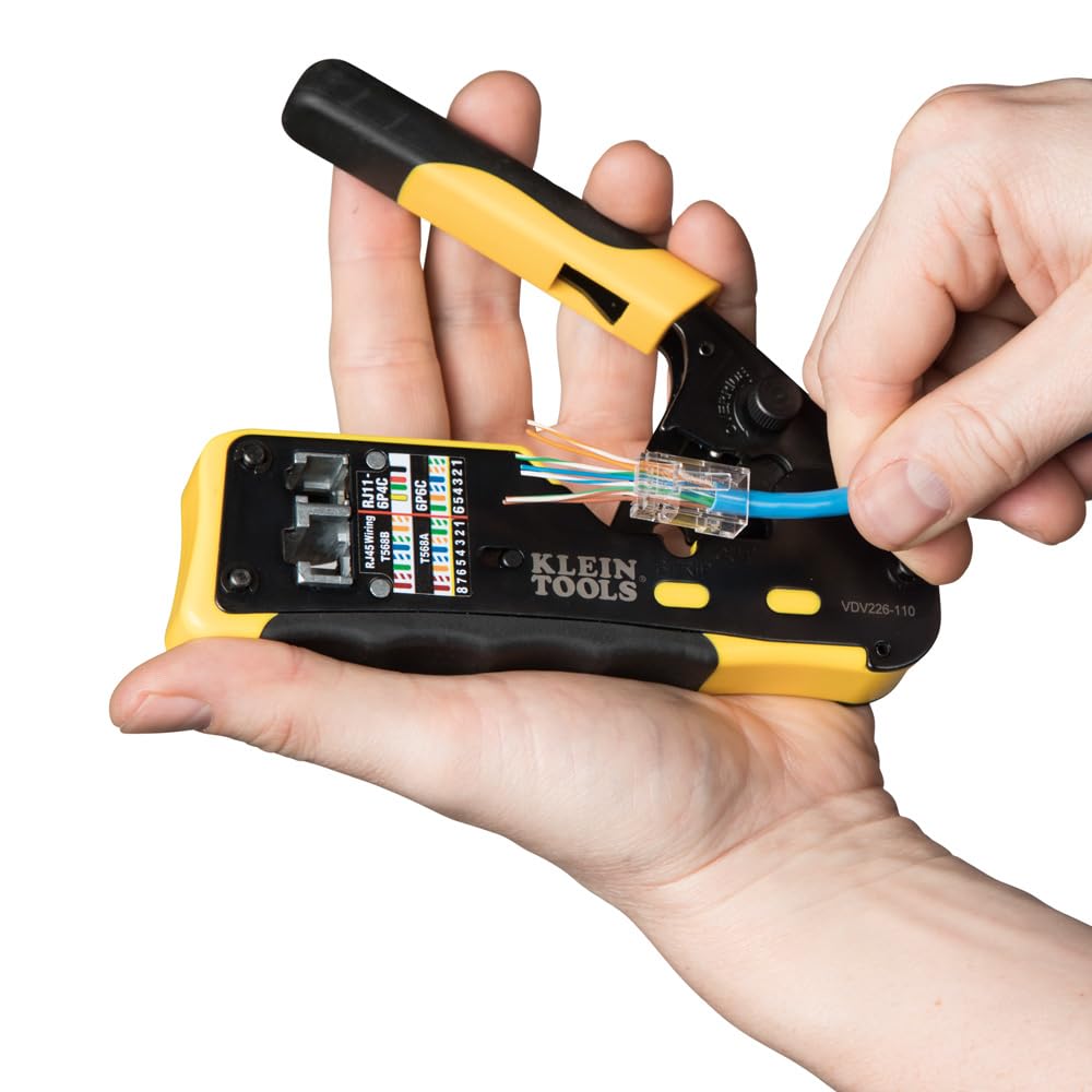 Klein Tools 80085 VDV LAN Cable and Wire Tester Kit for Klein Pass-Thu RJ45 Modular Data Plugs, 6-Piece