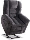 Triple Motor Power Lift Recliner Chair with Massage and Dual Heat for Elderly People, Zero Gravity Lay Flat Recliner Infinite Position, USB Ports（Grey）