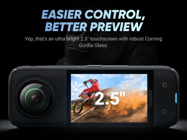 Insta360 X4 Basic Bundle-8K Waterproof 360 Action Camera with 1/2" 48MP Sensors  8K 360 HDR Video  72MP 360 Photo  4K Single-Lens |Bundle Includes Selfie Stick  Lens Cap (256GB)