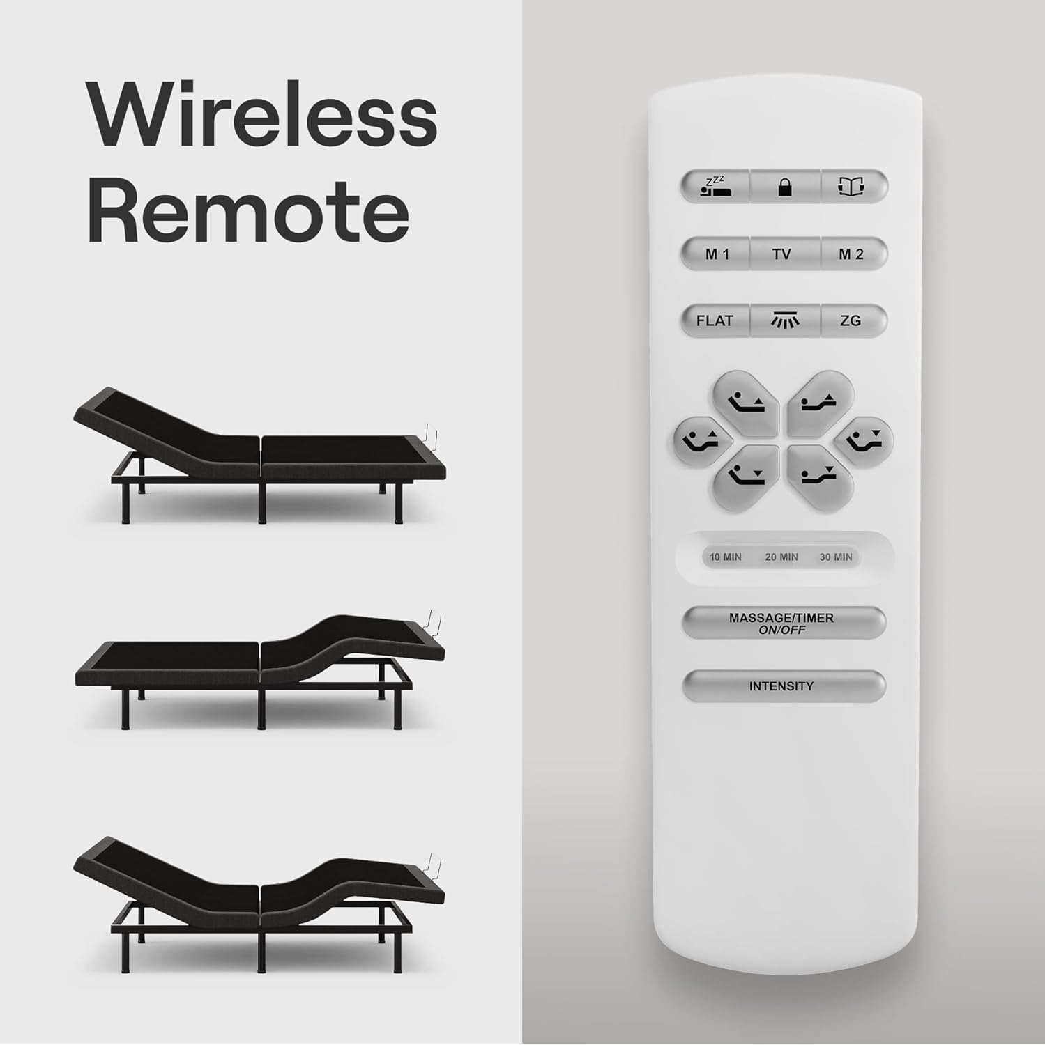 Nectar Premier Adjustable Base - Full - Head & Foot Incline - Wireless Remote with Memory- 3 Massage Settings - 4 USB Ports - Anti-Snore & Zero Gravity