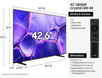 Samsung 43 Inch Smart TV 2025 Class U8000 Series Crystal UHD 4K Smart Tizen TV with Bluetooth  Motion Xcelerator(Renewed)