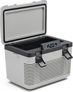 advwin 12V Car Refrigerator Portable Electric Cooler/Warmer with 12 Volt DC &110V AC, Thermoelectric Fridge Plug in Cooler for Car, Vehicle, Travel, Camping, Outdoor (20L)