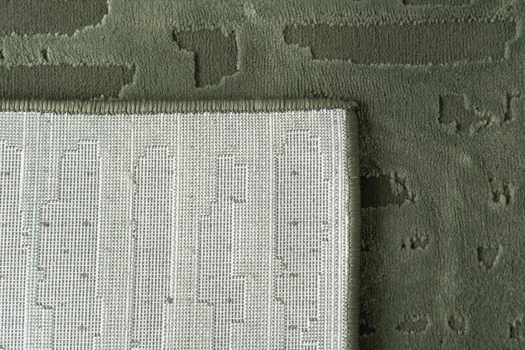 Revival Rugs Shell 10'6" x 14'3" Washable Area Rug for Living Room Bedroom - 100% Recycled Oeko-TEX Certified, Medium Pile, Green