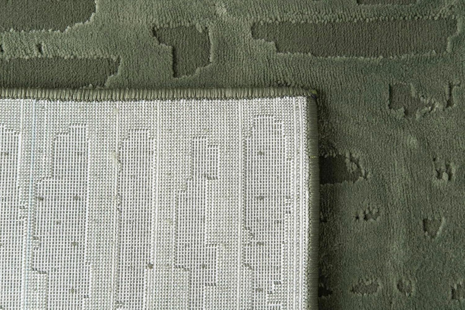 Revival Rugs Shell 10'6" x 14'3" Washable Area Rug for Living Room Bedroom - 100% Recycled Oeko-TEX Certified, Medium Pile, Green