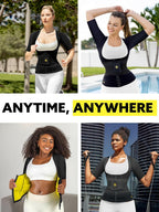 HOT SHAPERS Women’s Sleeved Body Sculpting Kit - Waist Cincher with Sleeves & Waist Trainer for Full-Body Contouring