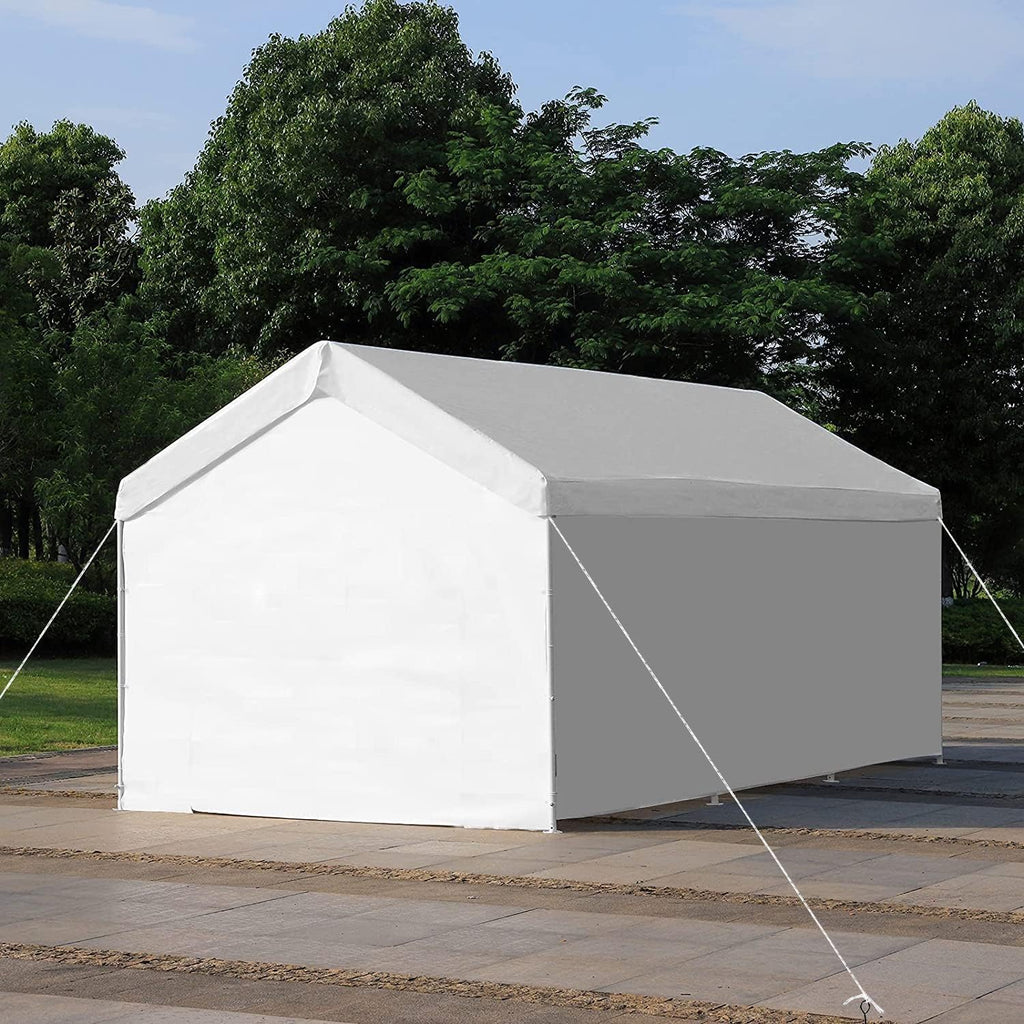 LVUYOYO Carport, 10'x20' Heavy Duty Car Canopy, Outdoor Portable Carport with Removable Sidewalls, All Weather Garage Tent for Car, Truck, Boat, Party