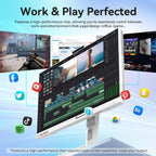 27Inch (3840x2160) All-in-One Desktop Computer  UHD 4K  AIO PC 12th Core I5(Up to 4.6G)  1TB(M.2 SSD)  16GB RAM  WiFi6 White Includes Keyboard and Mouse