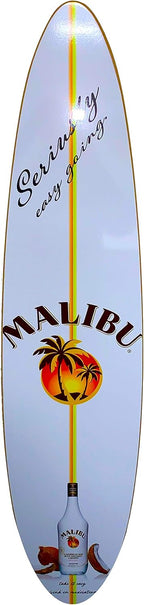 Malibu Rum Surfboard Wall Decor - 46.5 in x 11 in x 1/2 in (Indoor use only).