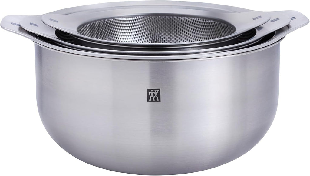ZWILLING Prep 6-pc Brushed Stainless Steels Nesting Bowls & Strainers Set