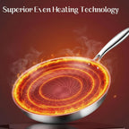 Pure Titanium Hammered Frying Pan with Lid, 10.2 Inch Skillet, No Coating Safe Cookware, Even Heat & Scratch Resistant for Steak, Eggs & Healthy Cooking