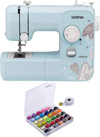 Brother RLX3817A 17-Stitch Sewing Machine (Blue) with 36-Piece Bobbins and Sewing Threads Set (Renewed) (2 Items)