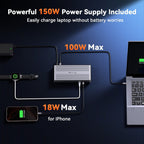 TobenONE DisplayLink Docking Station 4 Monitors  20-in-1 Quad 4K@60Hz HDMI Display with 150W Power Supply for Thunderbolt 5/4/3  USB-C Windows Chrome  MacBook/Mac mini(6 USB  Ethernet  SD/Micro SD)