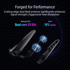ASUS ROG Rapture GT-BE98 PRO First Quad-Band WiFi 7 Gaming Router supports 320MHz  Dual 10G Port  Triple-level Game Acceleration  Mobile Game Mode  Subscription-Free Security  AiMesh  and VPN features