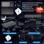 HP Stream 14" HD BrightView Laptop  Intel Celeron N150  16GB RAM  288GB Storage (128GB UFS + 160GB Docking Station Set)  Intel UHD Graphics  720p Webcam  Wi-Fi  1 Year Office 365  Win 11 S  Silver