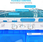 Giantex Portable Washing Machine, Twin Tub Washer and Dryer Combo, 13lbs Compact Mini Laundry Clothes Washer, Built-in Drain Pump, Semi-Automatic Wash and Spin Cycle for Apartment Dorm Camping RV