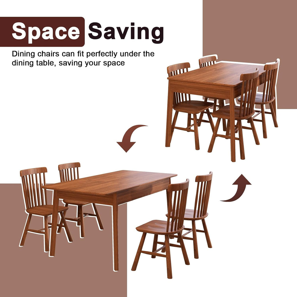 Extendable Dining Table for 4-8 – Expandable Kitchen Table with Removable Leaf, Solid Wood Farmhouse Design, Easy Setup for Small Spaces, Dining & Living Room