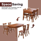 Extendable Dining Table for 4-8 – Expandable Kitchen Table with Removable Leaf, Solid Wood Farmhouse Design, Easy Setup for Small Spaces, Dining & Living Room