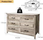 4PCS Farmhouse Dresser Set, Dresser and Nightstand Sets, Rustic Wooden Dresser Set. Including 6 Drawer Dresser & 4 Drawer Dresser & 2 Drawer Nightstand Set of 2 with USB. Light Rustic Oak