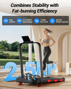 Walking Pad with 15% Incline 2.5HP Foldable Walking Pad with Handle Bar 0.6-6.2MPH Under Desk Compact Treadmills for Home 300LBS with Romote Control