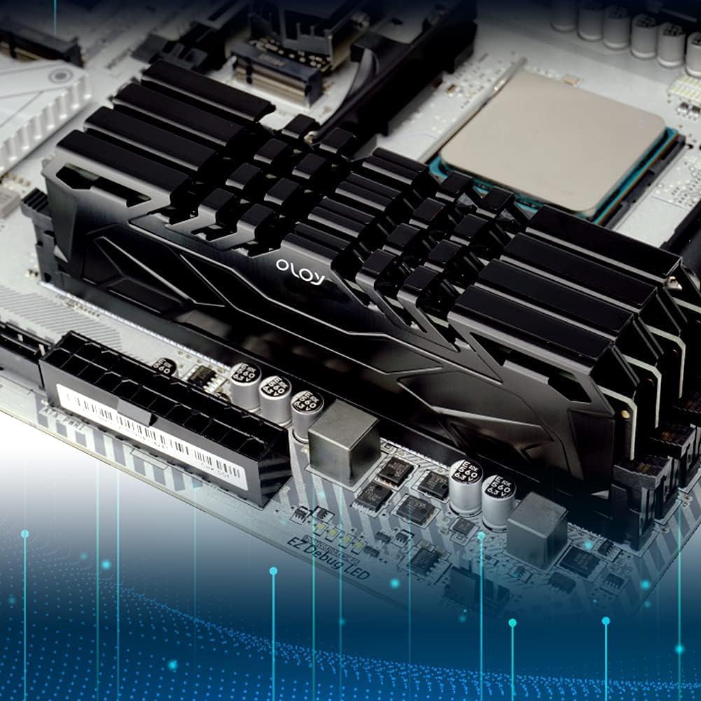 OLOy DDR4 RAM 16GB (2x8GB) Black Owl 3200 MHz CL16 1.35V 288-Pin Desktop Gaming UDIMM (MD4U0832161BJ0DA)