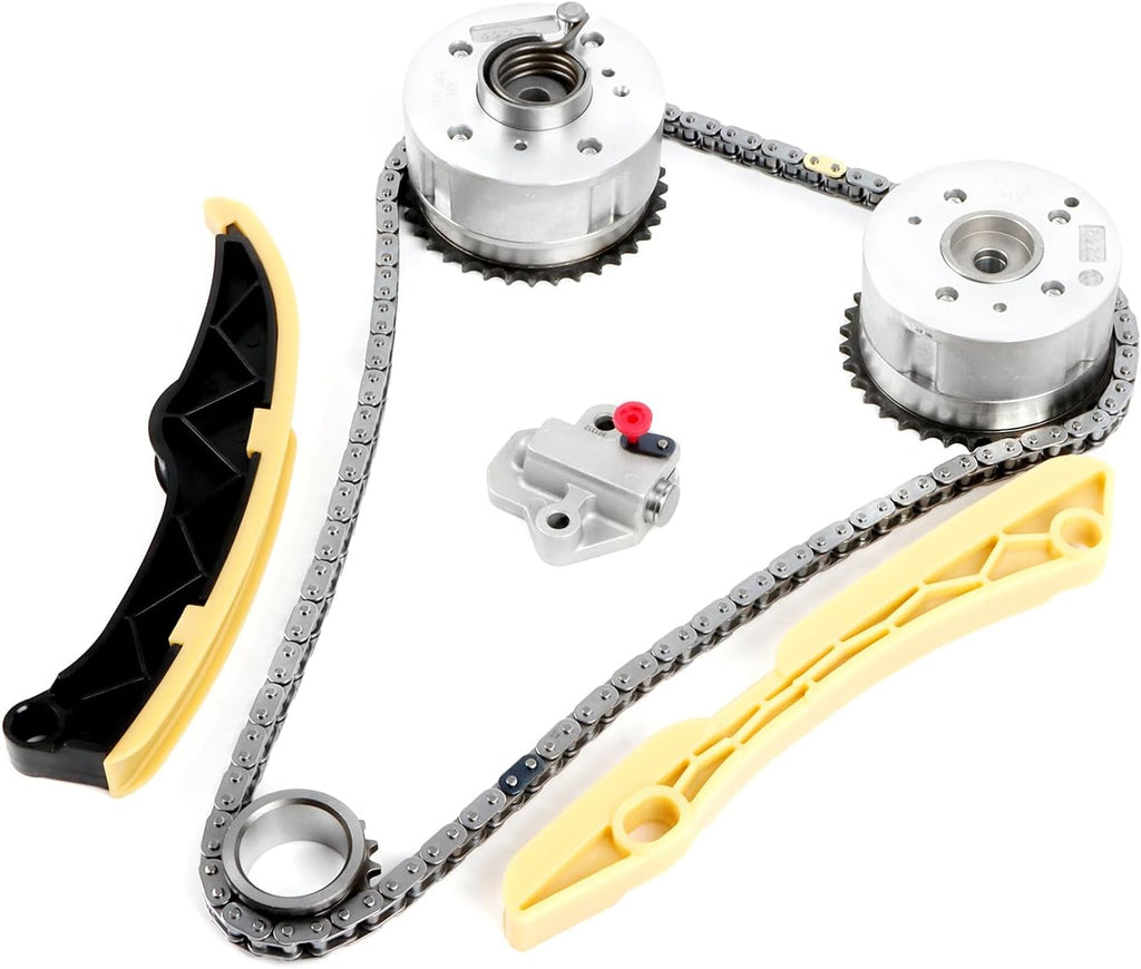 24321-2B620 Timing Chain Kit w/VVT Sprocket Fits for Hyundai Accent Elantra Kona Sonata Tucson Optima, for Kia Rio Forte5 Soul Optima G4FJ G4FD 243502B600 243702B610 1.6L Timing Chain Kit