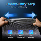 ADVANCE OUTDOOR 13x20 ft Large Space Garage Tent Carports with 2 Roll up Doors & Vents Outdoor Portable Storage Shelter for Vehicle Truck Boat Anti-UV Snow Resistant Waterproof, Gray