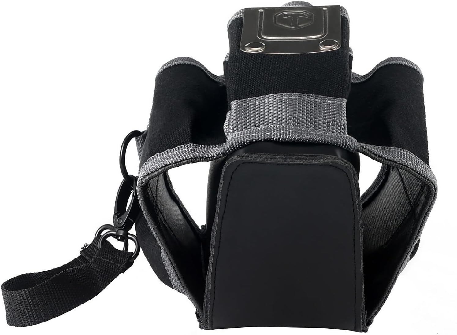 MP1X Leather Backed Small Tool Pouch, Heavy Duty Tool Organizer with 9 Pockets, Belt Clip & D-Rings, Lightweight Compact Tool Bag for Electrician, Construction, Worksite