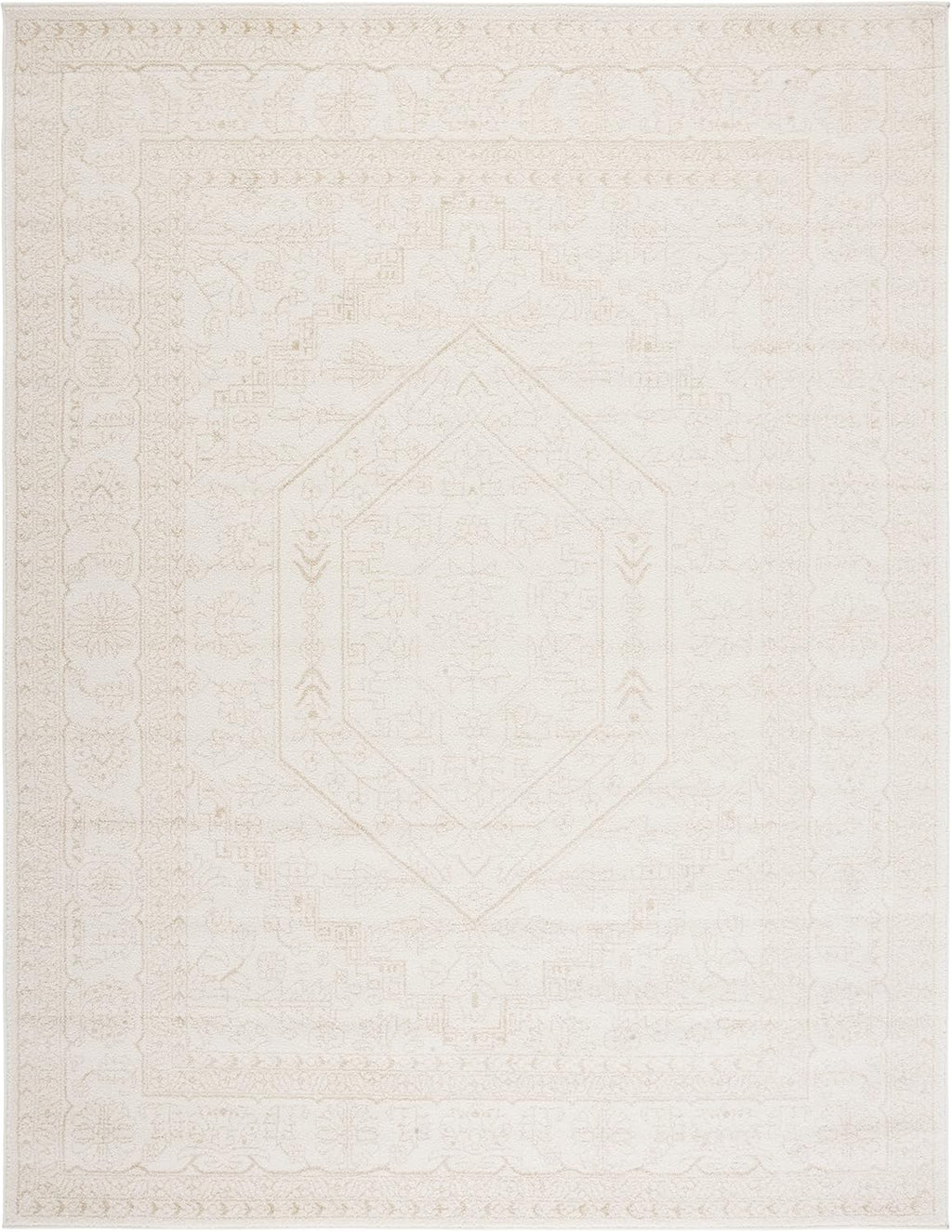 SAFAVIEH Area Rug 11x15 - Adirondack Collection - Large - Ivory & Beige, Oriental Medallion Design, Non-Shedding & Easy to Clean, Ideal for Living Room, Bedroom, Dining Space (ADR108E)