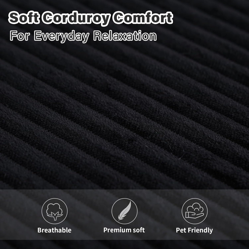 Folding Sofa Bed with Pillow, Convertible Sleeper Chair, Comfy Floor Futon Couch Mattress Lounge Sofa for Adults Portable Fold Out Chair Bed for Living Room Bedroom, Single, Black