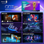 Hisense 75" QD7 Mini-LED 4K Smart Fire TV - QLED  144Hz  HDR10+  Dolby Vision/Atmos  Game Mode Pro  Alexa Built-in (75QD7QF)