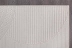 CAMILSON Micro Loop Rug 9x12 Modern Luxury Geometric Arch Large Area Rugs Soft High and Low Pile Stain Resistant Easy-Cleaning Non-Shedding for Living Room Office Indoor Carpet (9 x 12 / White)