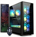 STGAubron Gaming PC Desktop  Intel Core i7 up to 3.9GHz  GeForce RTX 3050 6G  16GB RAM  512GB SSD  WiFi 6  BT 5.0  RGB Fan x6  Windows 11 Home