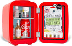 Cooluli Retro Coca-Cola Mini Fridge for Bedroom - Car, Office Desk & College Dorm Room - 4L/6 Can 12V Portable Cooler & Warmer for Food, Drinks & Skincare - AC/DC and Exclusive USB Option (Coke, Red)