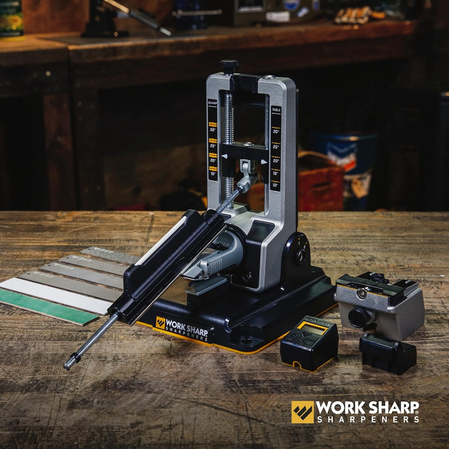 Work Sharp Professional Precision Adjust Elite Set Knife Sharpener value combo bundle with the Guided Field Knife Sharpener