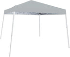 Garden Winds Custom Fit Replacement Canopy Top Cover Compatible with The Eagle Peak E64 Base 10' X 10', Canopy Top 8' X 8' Slant Leg - Upgraded Performance RIPLOCK 350 Fabric - Slate Gray