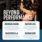 RIPT Ultra Over-Ear Sport Headphones  Active Noise Cancellation and Transparency Mode  50-Hour Battery Life  2 Sets of Cushions  Sweat-Proof Silicone and Leatherette  Premium Sound  Waterproof