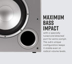Polk Audio PSW10 10" Powered Subwoofer Home Audio – Power Port Tech  Up to 100 Watts  Big Bass in Compact Design  Easy Setup with Home Theater  Timbre-Matched with Monitor & T-Series Polk Speakers