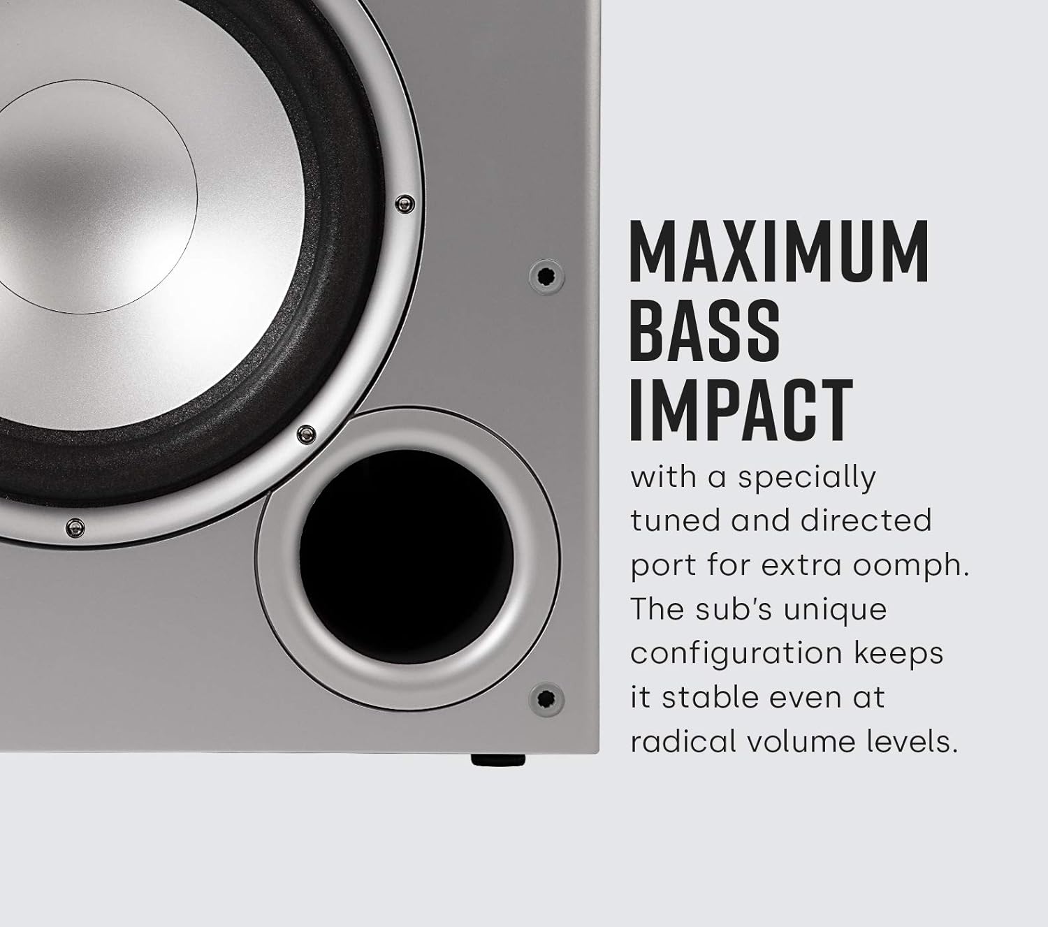 Polk Audio PSW10 10" Powered Subwoofer Home Audio – Power Port Tech  Up to 100 Watts  Big Bass in Compact Design  Easy Setup with Home Theater  Timbre-Matched with Monitor & T-Series Polk Speakers