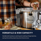 All American 1930: 21.5qt Pressure Cooker/Canner (The 921) - Exclusive Metal-to-Metal Sealing System - Easy to Open & Close - Suitable for Gas, Electric, or Flat Top Stoves - Made in the USA