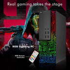 Dell RGB Gaming Desktop Computer PC  Intel Core i5  GeForce GT 1030 2GB GDDR5  16GB RAM  512GB SSD  24 Inch HDMI Monitor  RGB Keyboard Mouse and Headset  WiFi  Windows 11 Pro (Renewed)