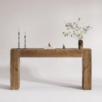 Solid Wood Console Table, 63-Inch Farmhouse Sofa Table Behind Couch for Entryway, Living Room, Foyer, Easy Assembly (Rustic Brown)