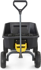 7GCG-NF Heavy-Duty Poly Dump Garden Cart with No-Flat Tires, 7 Cubic Feet, 1200-Pound Capacity, Black, Amazon Exclusive