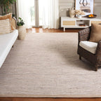 SAFAVIEH Vermont Collection Area Rug - 9' x 12', Beige & Ivory, Handmade Wool, Ideal for High Traffic Areas in Living Room, Bedroom (VRM807B)