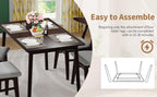 FDW 47 Inches Dining Table, Dining Room for 4 People, Small Rectangular Table for Kitchen, Quick Assembly, Small Spaces Modern Home Furniture Dinner Table, Espresso