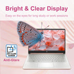 HP 14″Rose Gold Lightweight Laptop  with Office 365 & Copilot AI  Intel Processor  4GB RAM Memory  64GB SSD + 1TB Cloud Storage