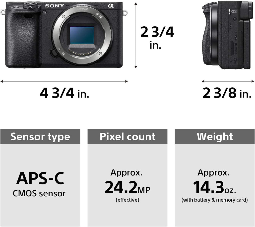 Sony a6400 Mirrorless Interchangeable-Lens Camera with 18-135mm Lens (Black)