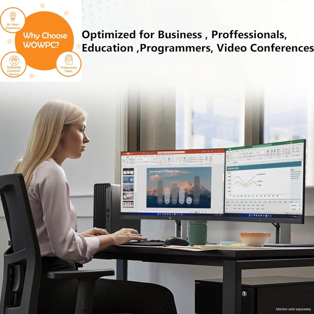 HP ProDesk 400 G9 SFF Business Desktop Computer  Intel CPU  32GB RAM  1TB PCle SSD  Dual 4K Display Support  USB-C  HDMl  RJ-45  Wi-Fi  Wired Keyboard & Mouse  Windows 11 Pro